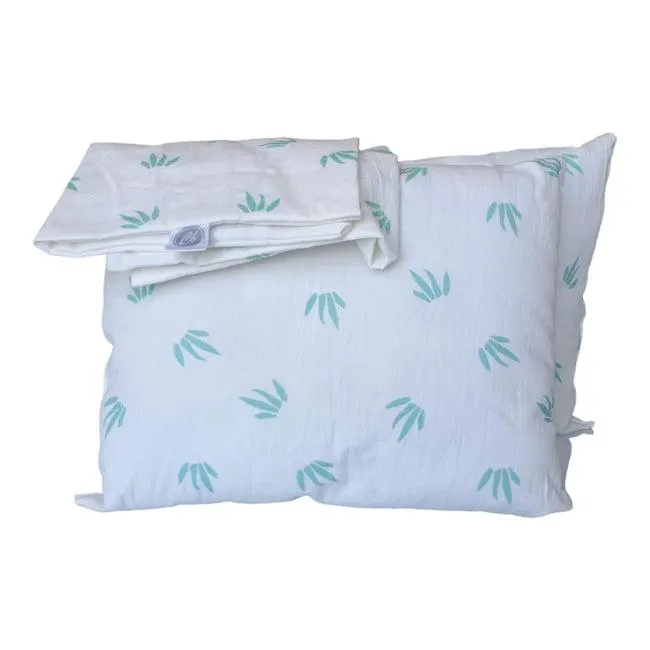 Pack Almohada Hojas 100% Algodón Cary 2 Piezas 25x30 cm Suave y Fresca