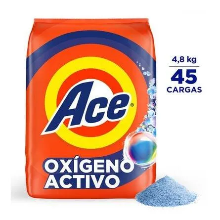 Detergente en Polvo Ace Limpieza Instantánea 4.86 kg