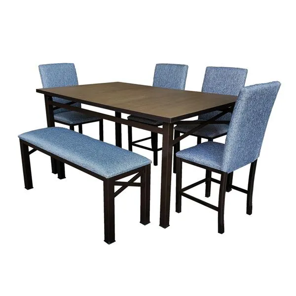 Antecomedor Tubular Croacia 4 Sillas 1 Banca