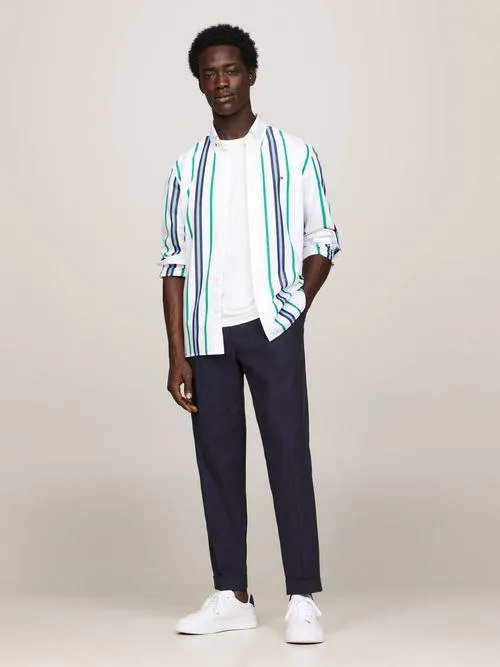 Camisa de líneas verticales de corte regular de hombre Tommy Hilfiger