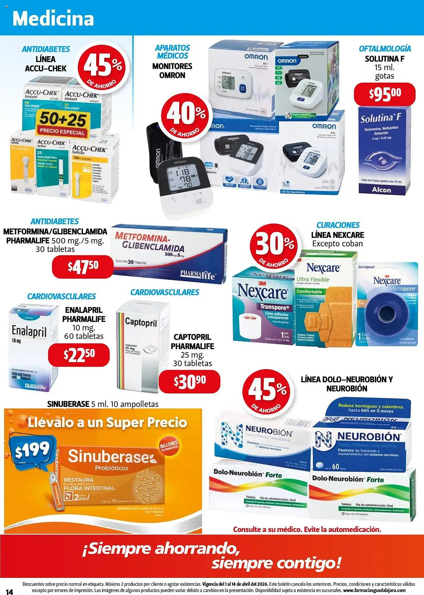 Catálogo de Folleto Farmacias Guadalajara 1 de abril al 15 de abril 2026 - Pagina 14