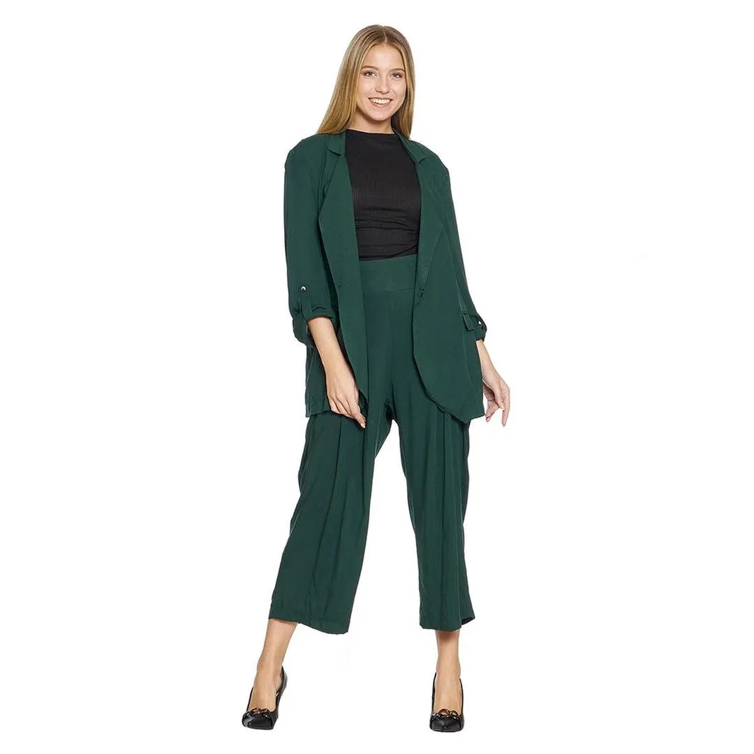 Saco Oversize Para Mujer Manga Ajustable Moda Casual Formal Color Verde 550389