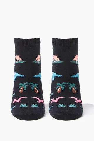 CALCETIN NEGRO DINOSAURIO