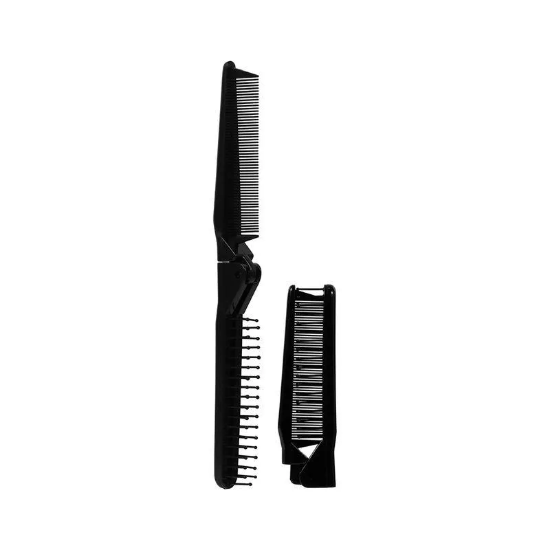 Peine Para Cabello Plegable Plástico Negro 11.4 cm