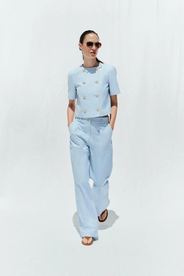 BLAZER CRUZADO MANGA CORTA