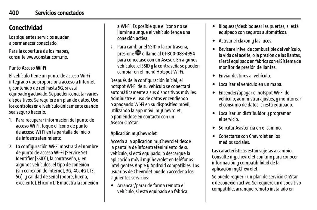 Catálogo de Chevrolet Corvette Stingray Manual del propietario 22 de enero al 31 de diciembre 2025 - Pagina 401