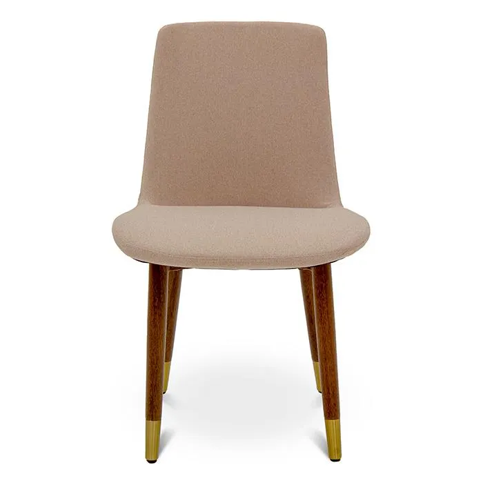 Silla Tela Beige/nogal Sif