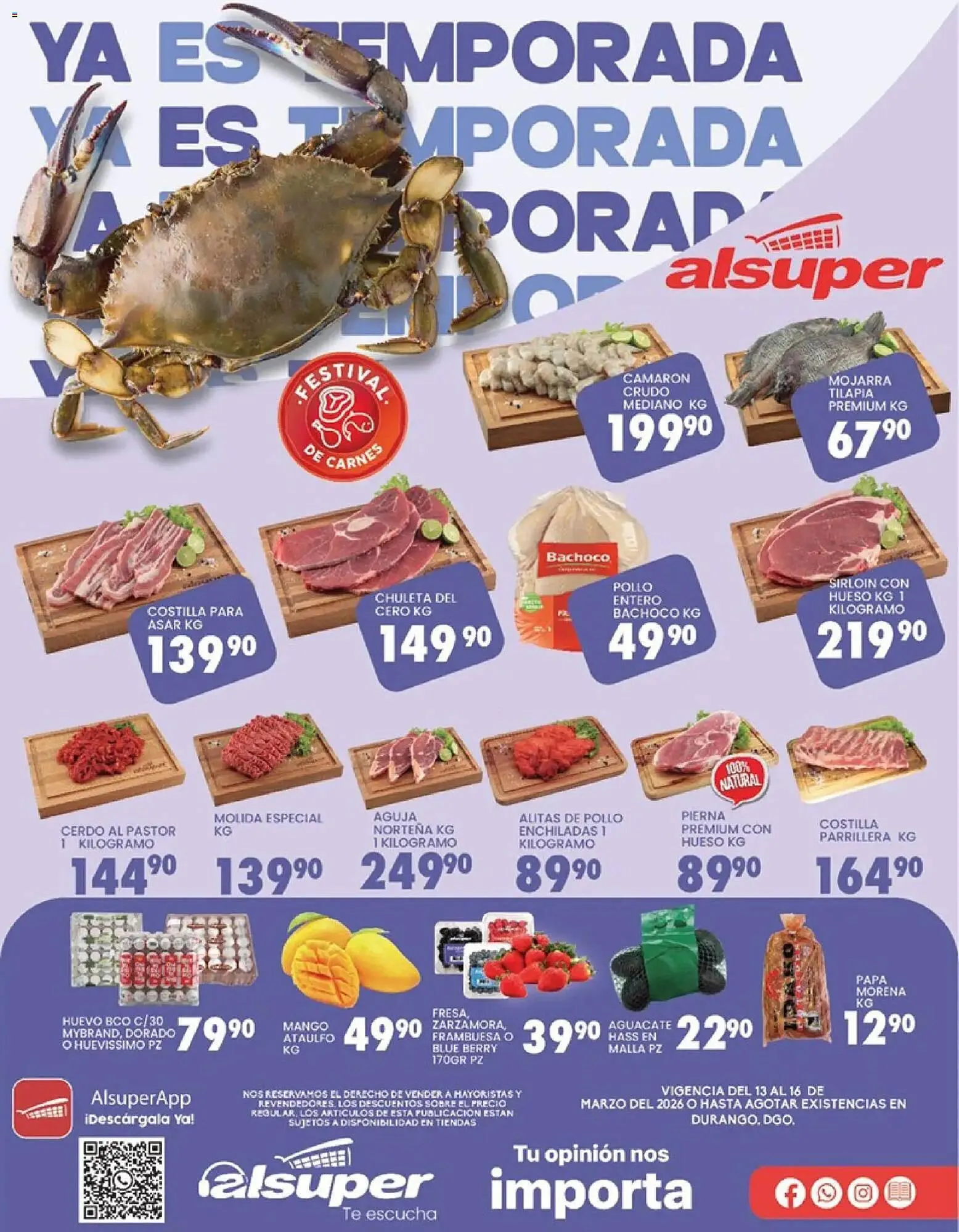 Catálogo de Folleto Alsuper 13 de marzo al 16 de marzo 2026 - Pagina 1