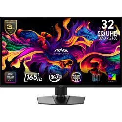 Monitor Gamer MSI MAG 322UP QD-OLED 32", 3840x2160 4K Ultra HD, FreeSync, 165Hz, HDMI/DisplayPort, Negro