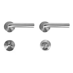 JUEGO DE CERRADURAS PARA PUERTA DE ENTRADA ACERO 2 PIEZAS