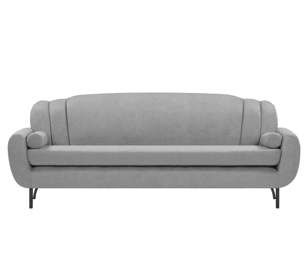 Sofá 3 cuerpos Basurto pata negra - Gris claro