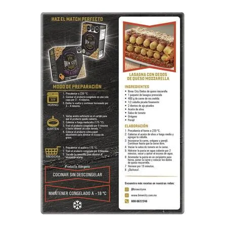 Dedos de queso mozzarella Brew City 226 g