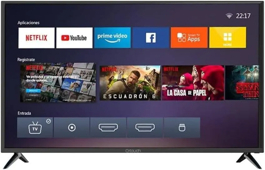 Smart TV Q-touch 40 Pulgadas Pantalla Led Full HD Sistema Android