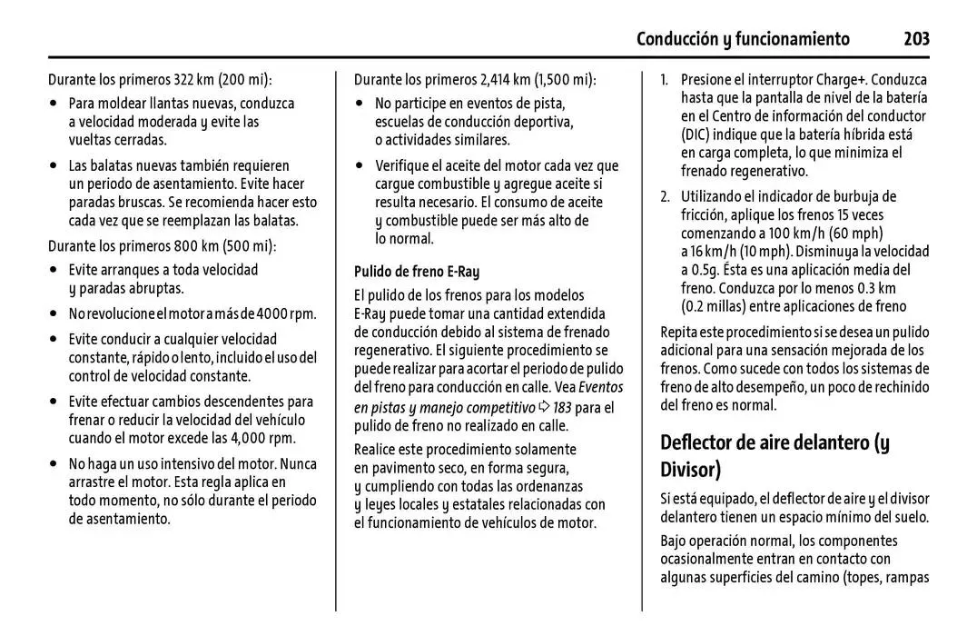 Catálogo de Chevrolet Corvette Stingray Manual del propietario 22 de enero al 31 de diciembre 2025 - Pagina 204