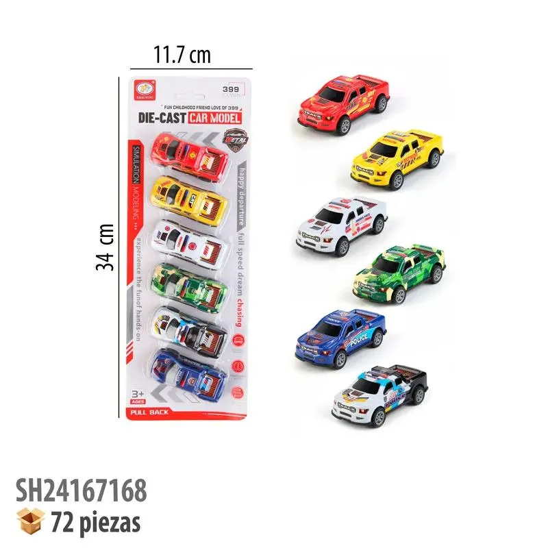 CARRITOS DE METAL 6 PIEZAS