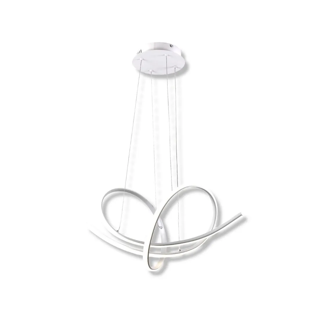 Lampara Colgante Led Moderno a Control Remoto con Dimer de Intensidad y Temperatura de Color mas 3 Cambios de Luz Altura Regulable 96w