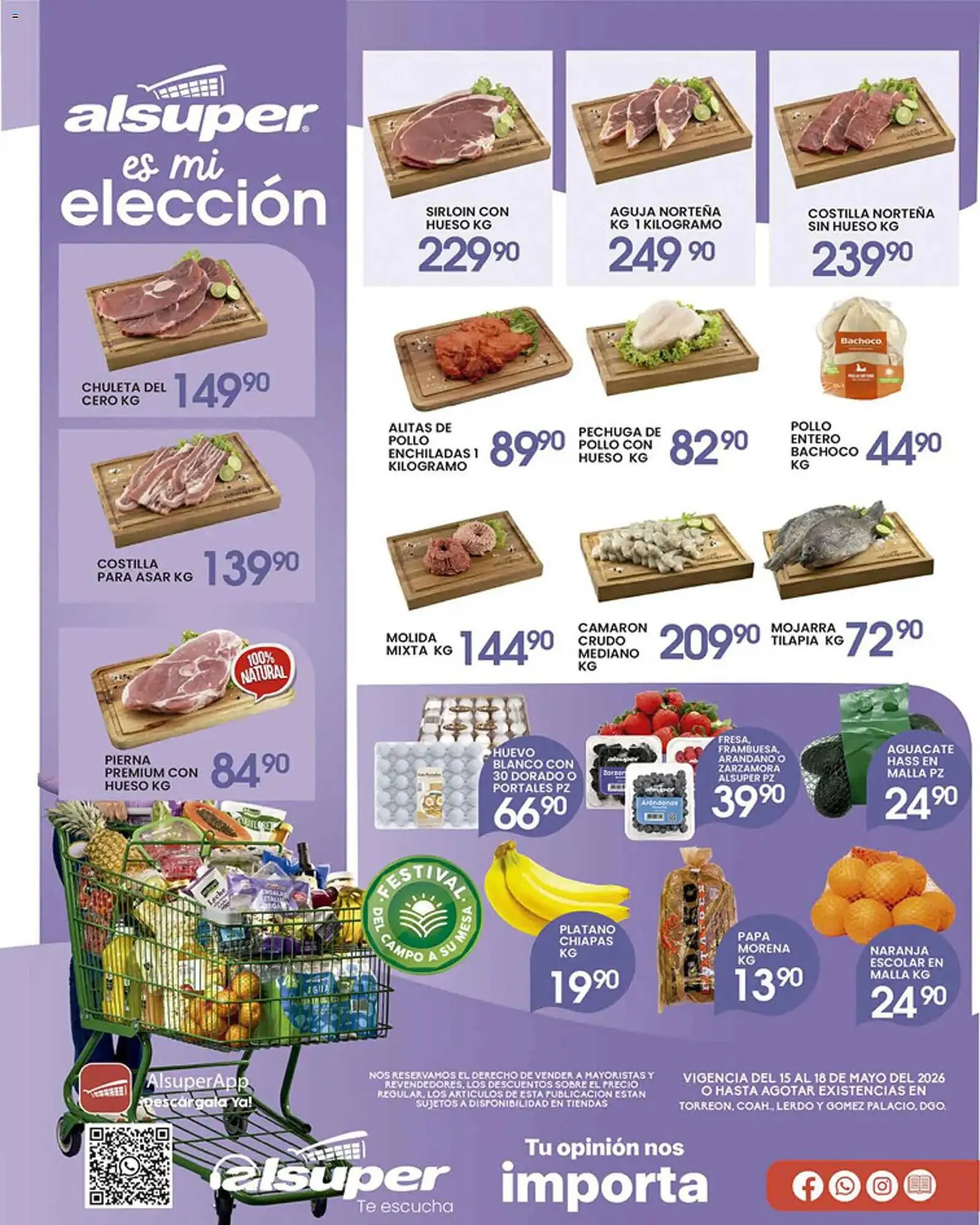 Catálogo de Folleto Alsuper 15 de mayo al 18 de mayo 2026 - Pagina 1