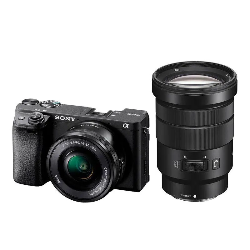 Cámara con montura E Alpha 6400 con sensor APS-C + Lente E PZ 18-105 mm F4 G OSS