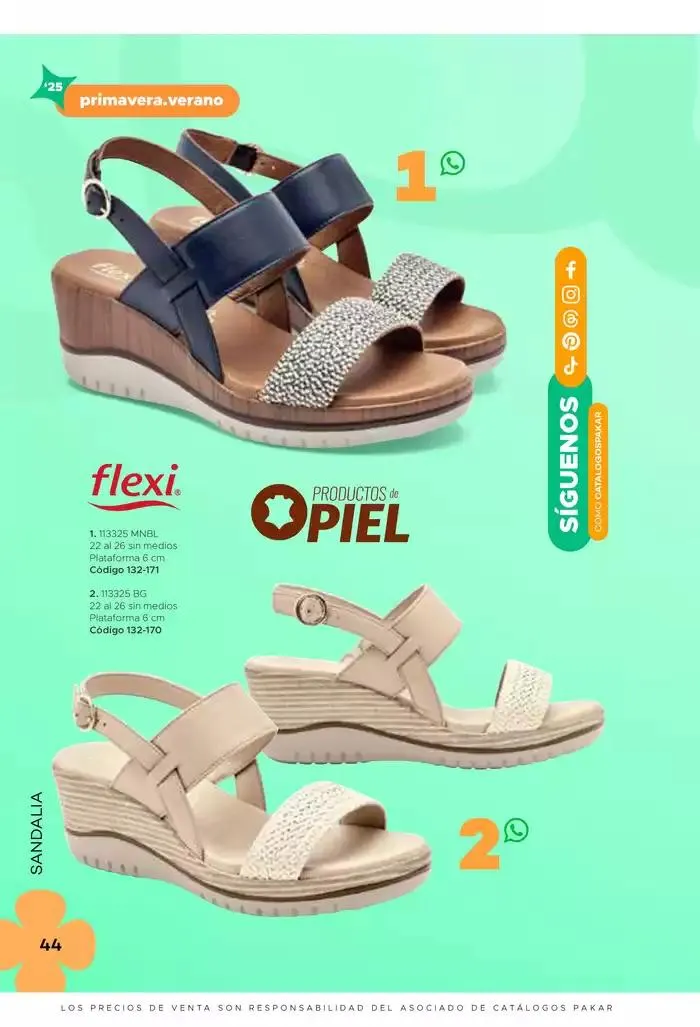 Catálogo de Pakar Sandalia 31 de enero al 31 de mayo 2025 - Pagina 44