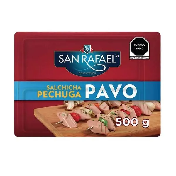 Salchicha San Rafael pechuga pavo 500 g