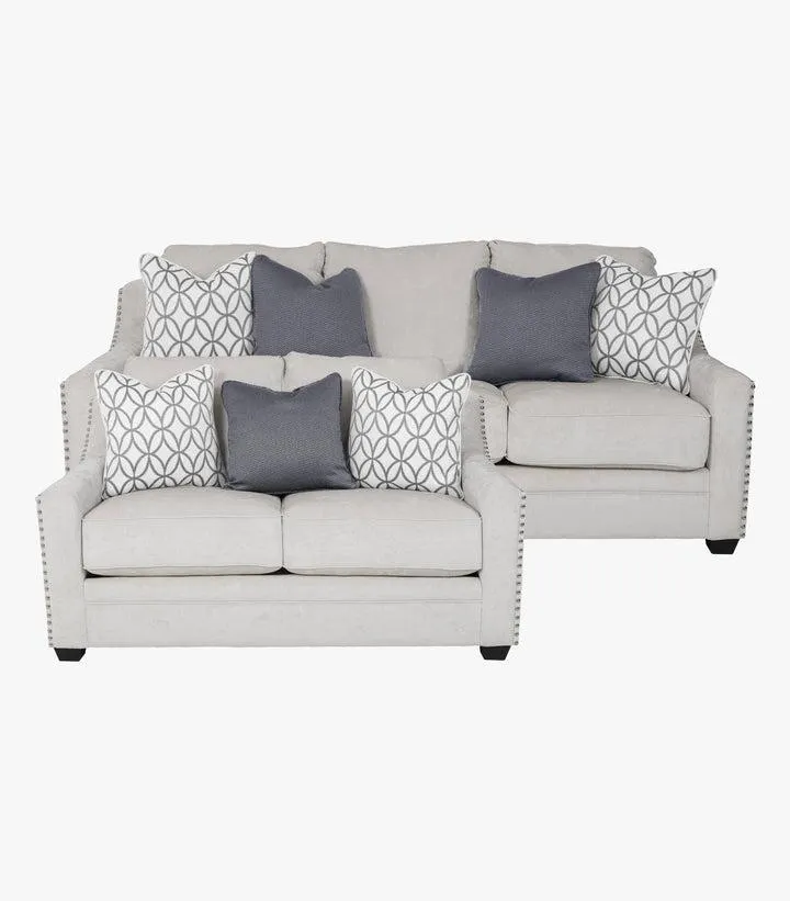 Sala Armoury de Tela Color Marfil - Sofá y Love Seat
