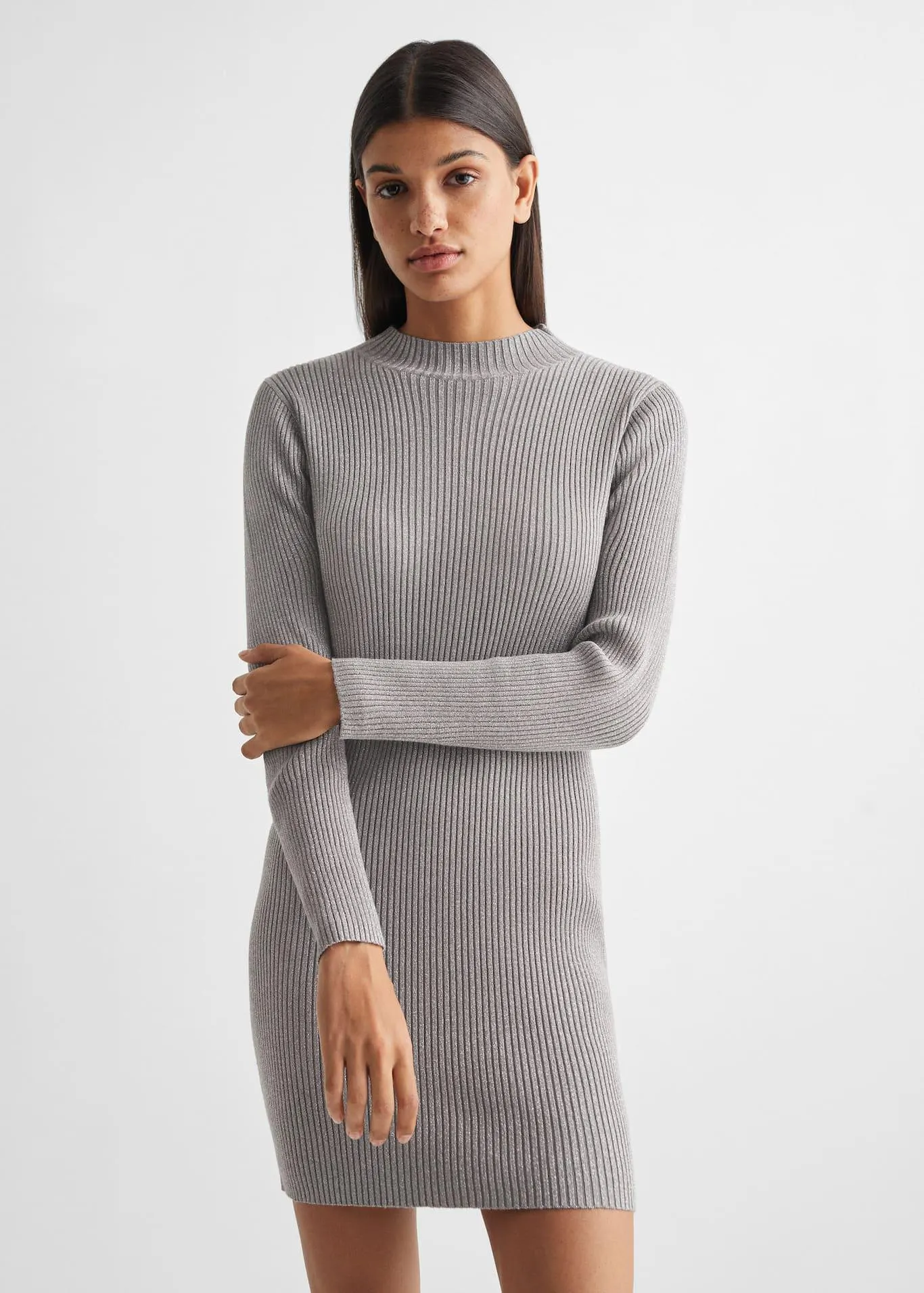 Gebreide glanzende jurk