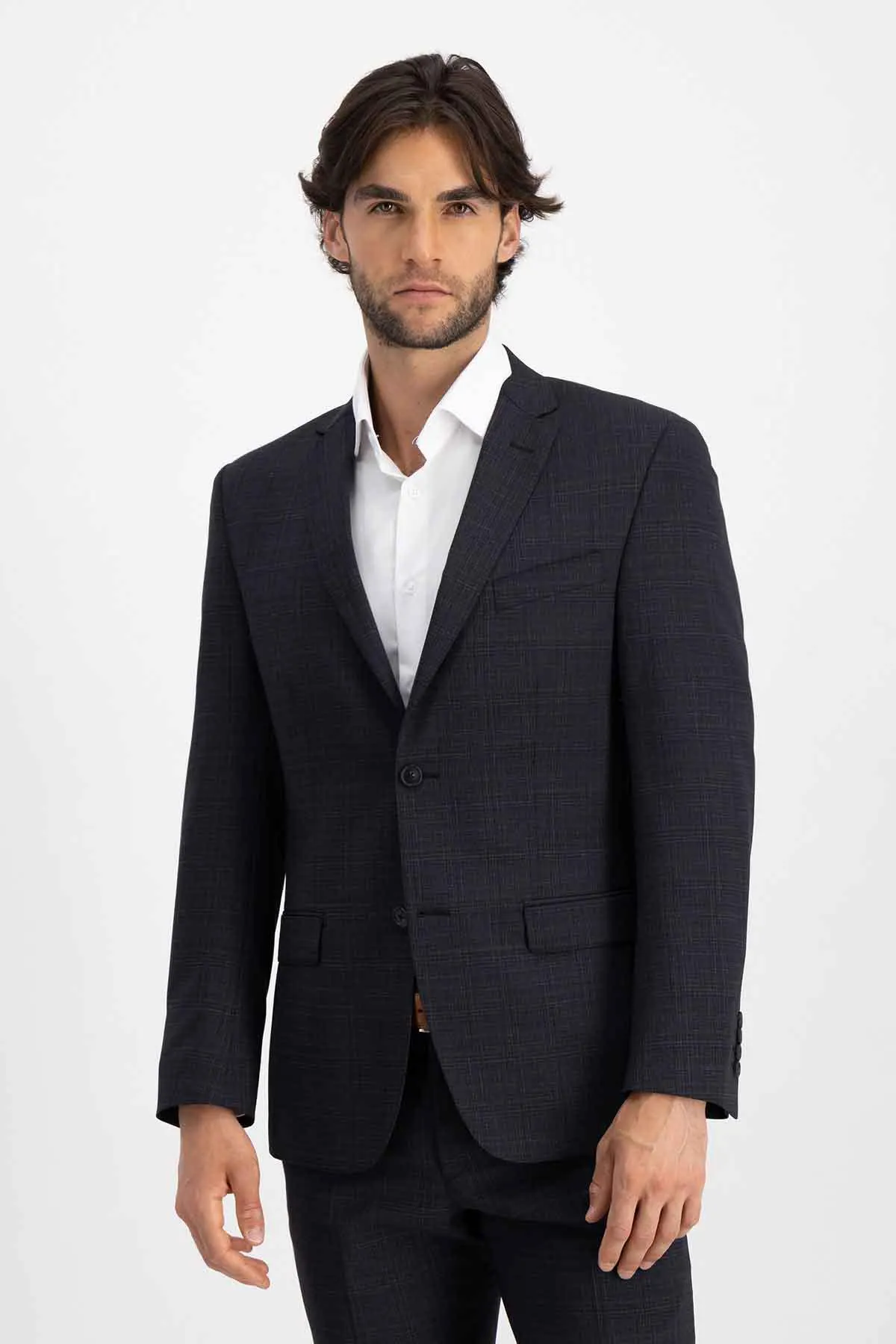 Traje Roberts Red Gris Oxford Slim Fit