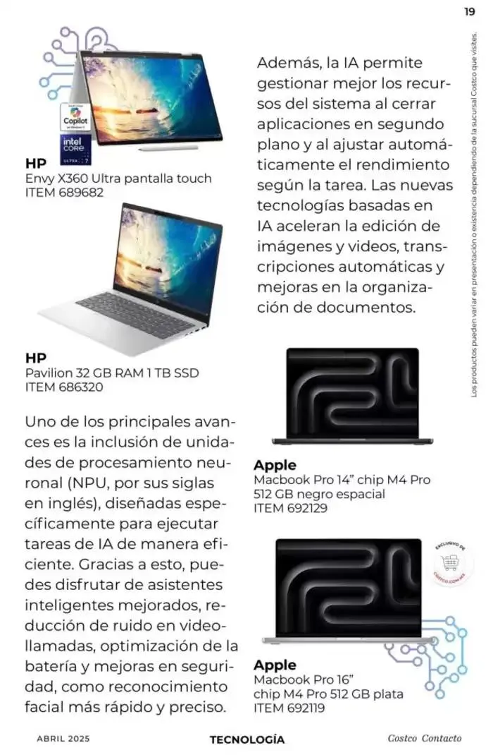 Catálogo de Catálogo Costco 1 de abril al 30 de abril 2025 - Pagina 19