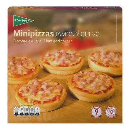 Mini Pizza de Jamón y Queso 9 Piezas