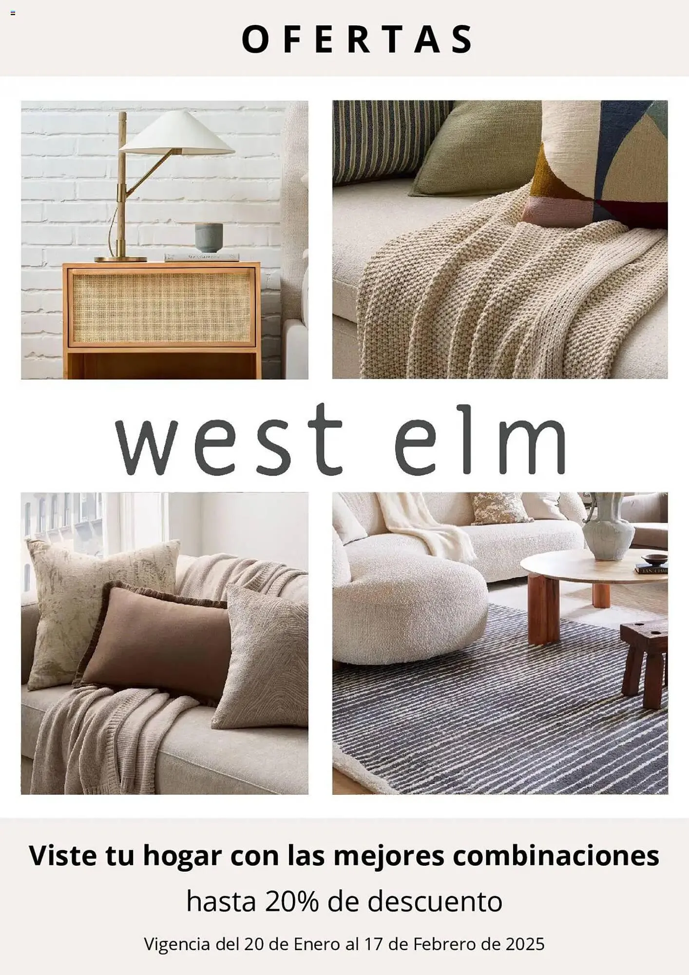 Catálogo de Catálogo West Elm 20 de enero al 17 de febrero 2025 - Pagina 1