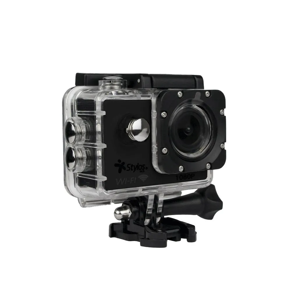 Cámara de Acción Wifi Stylos / Resistente al Agua 30m / 1080p / Lente 120° / Ultrawide / STVACX3B / PROMOXZEAL