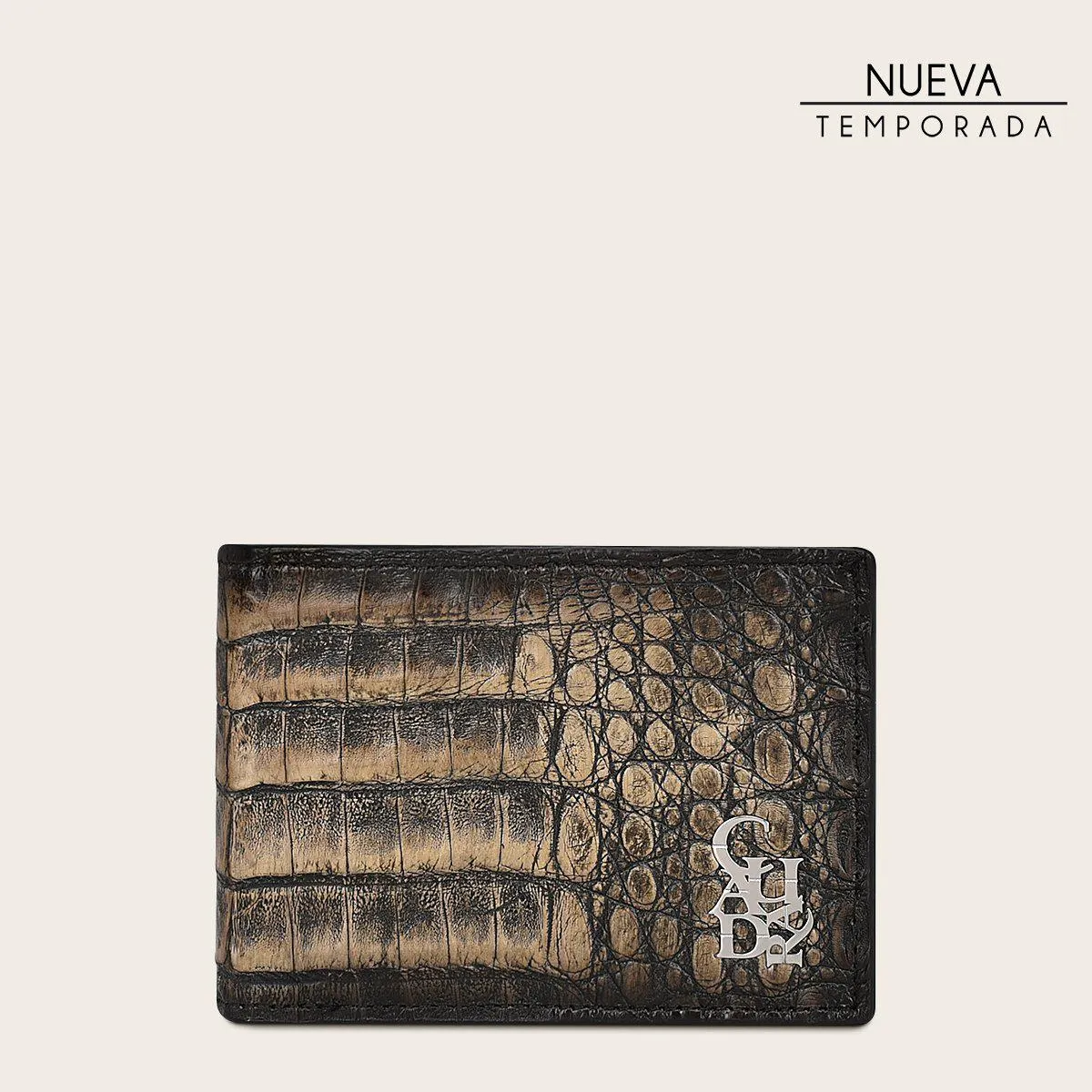 Billetera en piel genuina de fuscus.