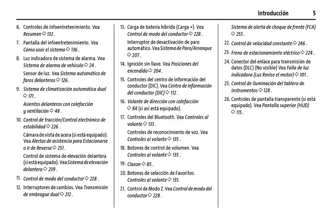 Catálogo de Chevrolet Corvette Stingray Manual del propietario 22 de enero al 31 de diciembre 2025 - Pagina 6