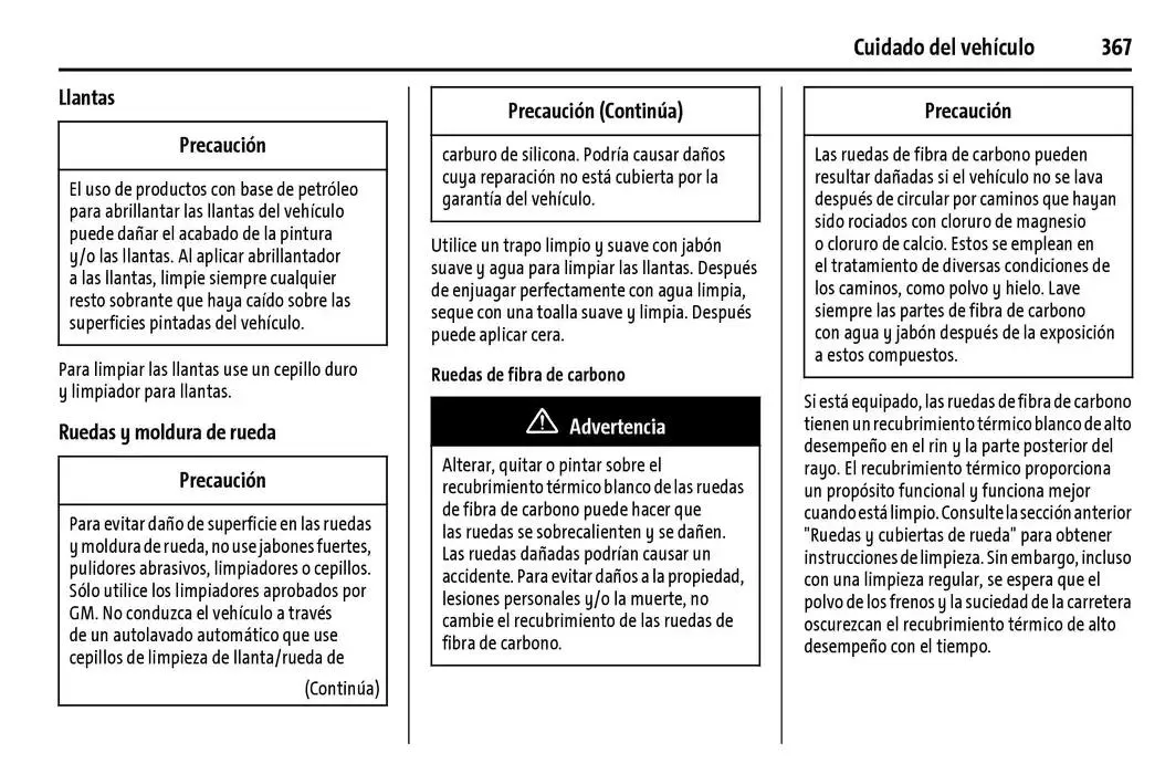 Catálogo de Chevrolet Corvette Stingray Manual del propietario 22 de enero al 31 de diciembre 2025 - Pagina 368