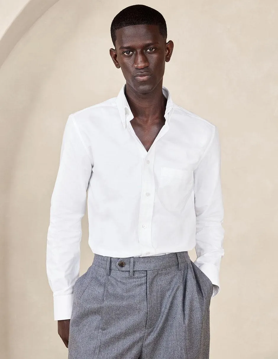 Camisa de vestir de algodón manga larga para hombre