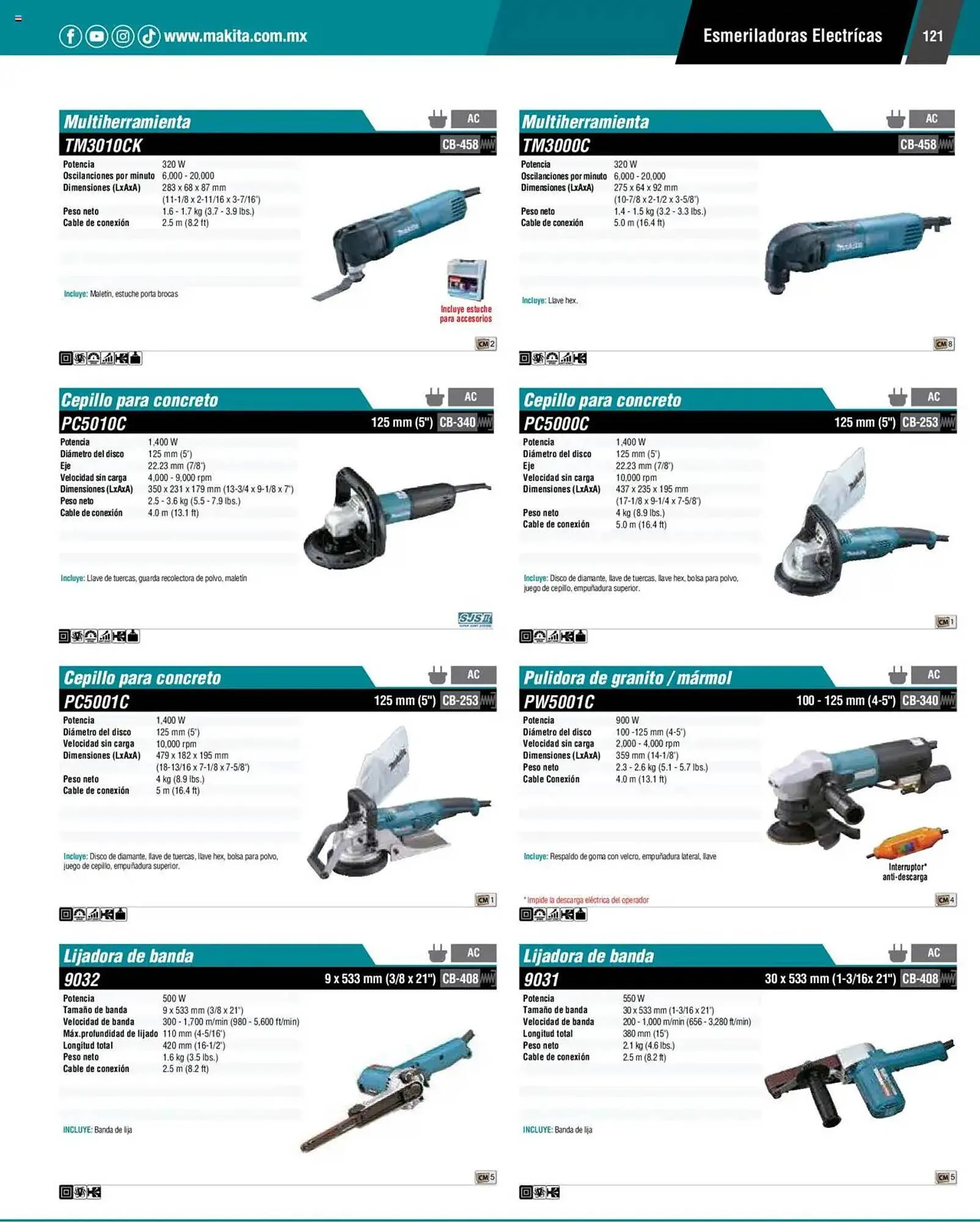 Catálogo de Catálogo Makita 4 de septiembre al 1 de julio 2026 - Pagina 121