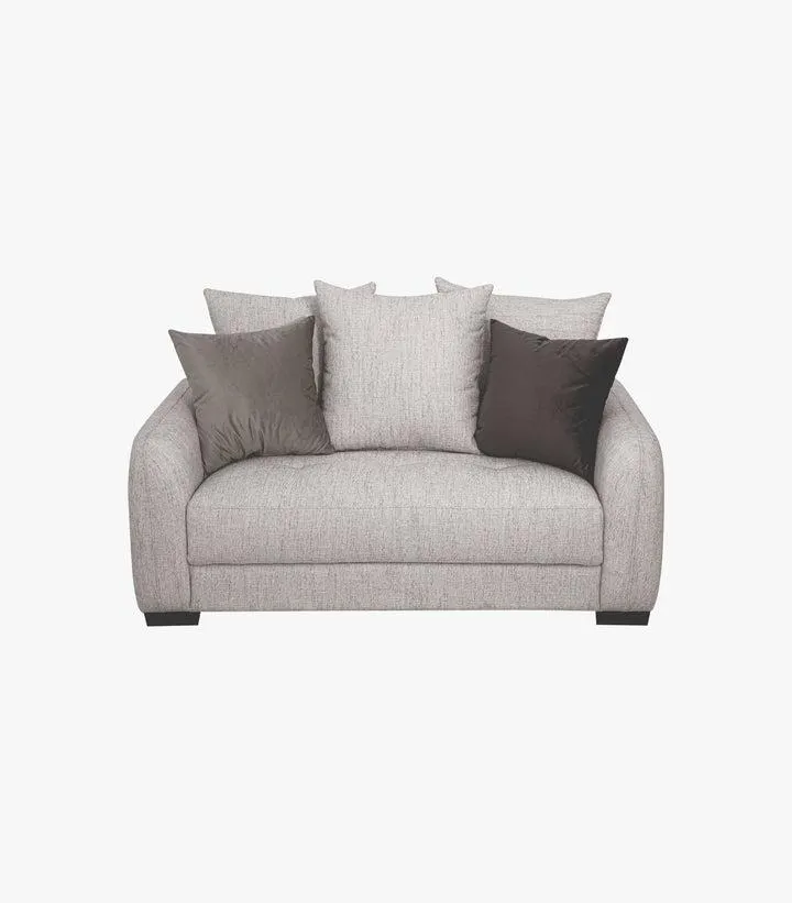 Love Seat Roberts de tela color beige