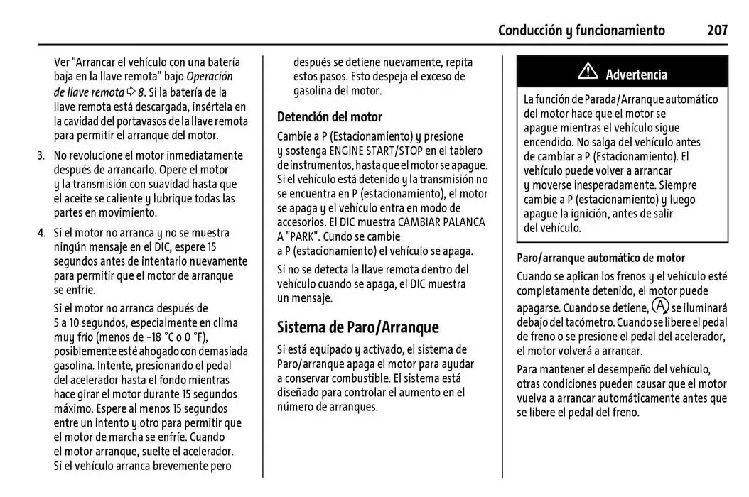 Catálogo de Chevrolet Corvette Stingray Manual del propietario 22 de enero al 31 de diciembre 2025 - Pagina 208