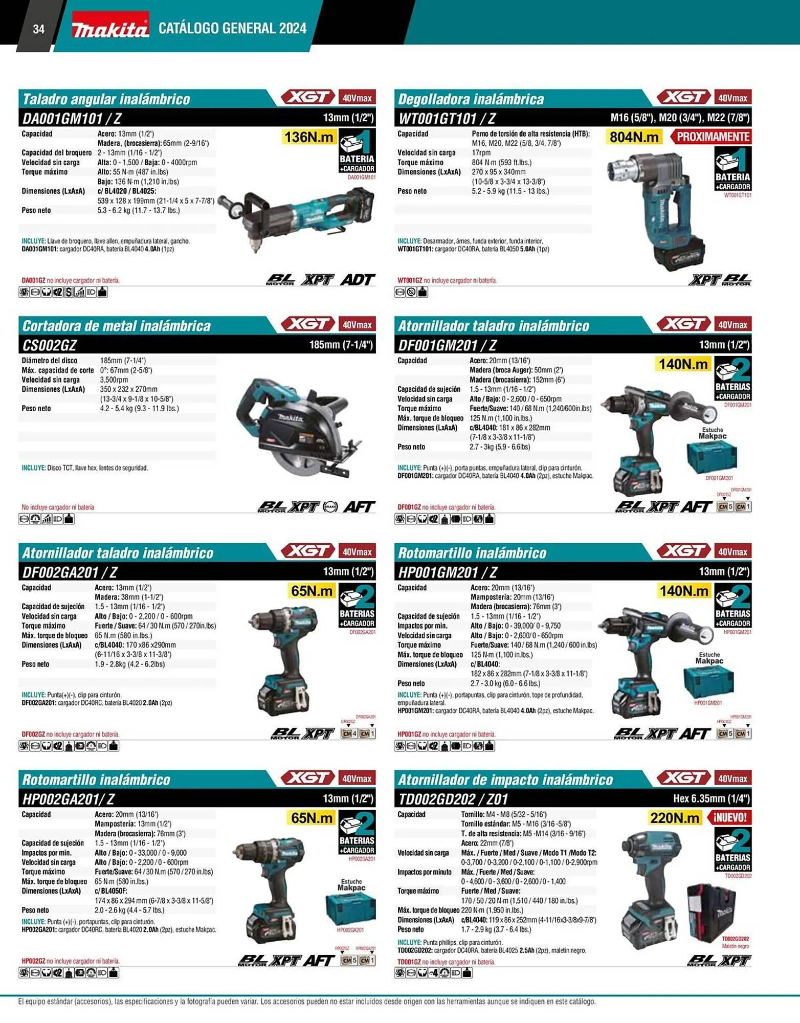 Catálogo de Catálogo Makita 12 de enero al 31 de diciembre 2026 - Pagina 34