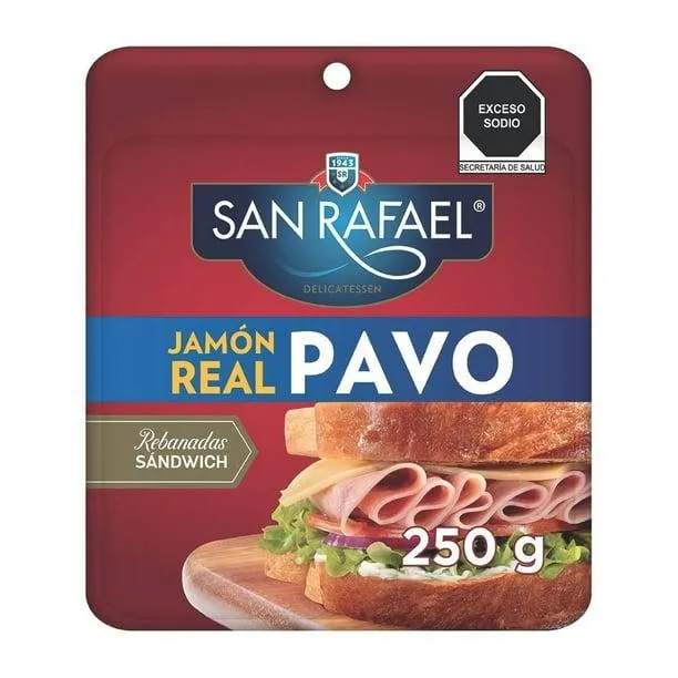 Jamón de pavo San Rafael rebanadas 250 g