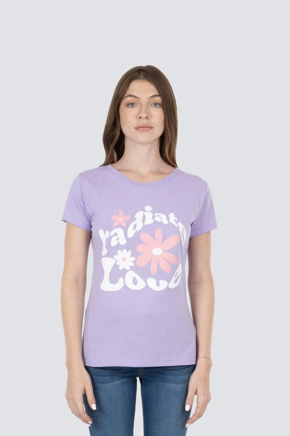 Playera estampada radiate love