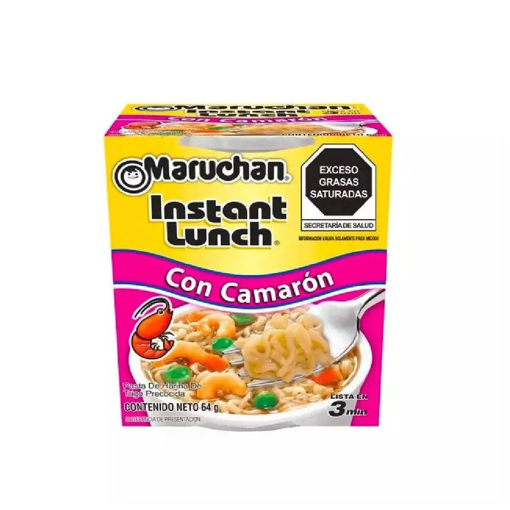 Sopa Instantánea Camarón Maruchan 12/64 g