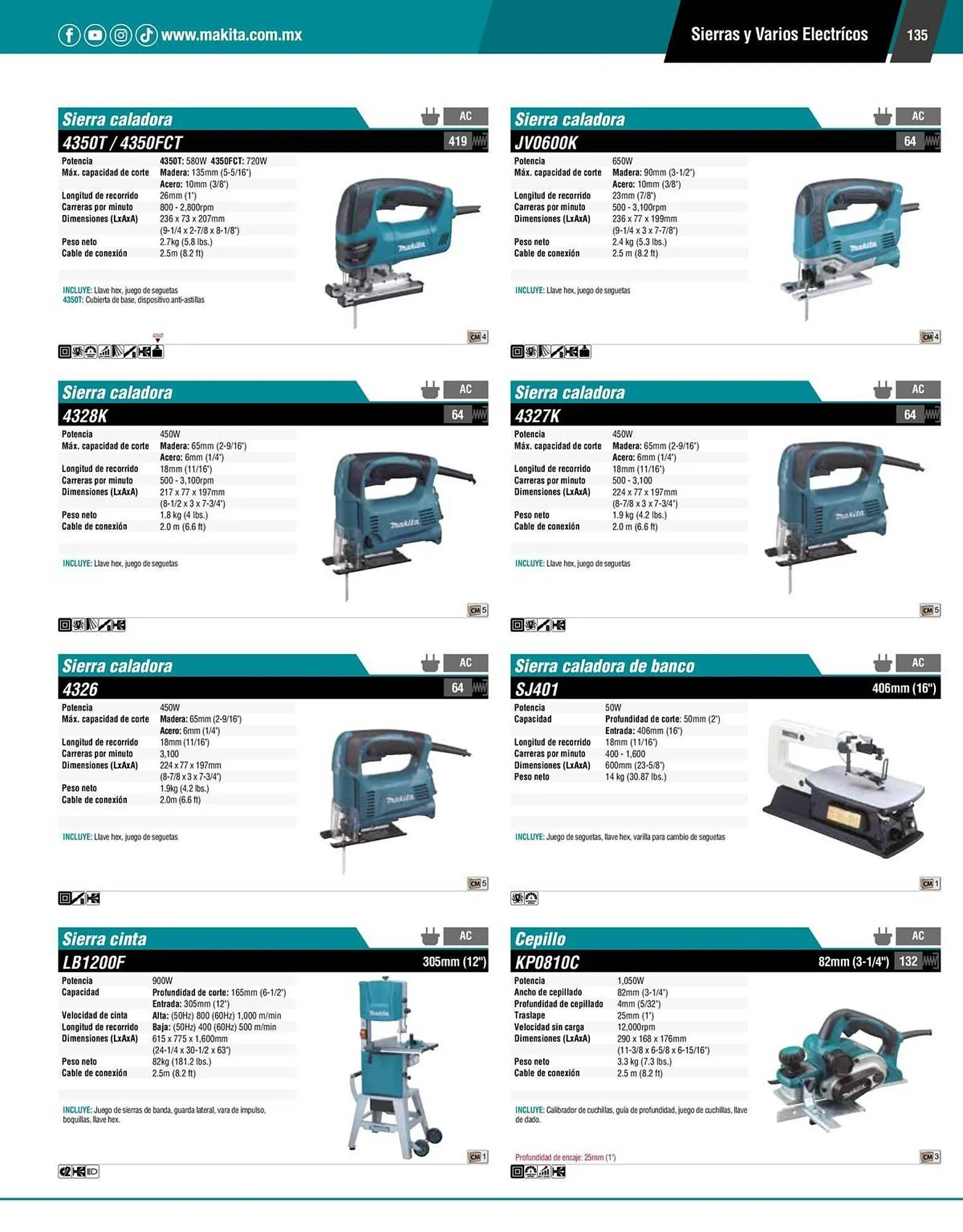 Catálogo de Catálogo Makita 12 de enero al 31 de diciembre 2026 - Pagina 135