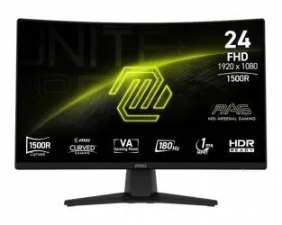 Monitor Gamer Curvo MSI MAG 242C LCD 23.6", 1920x1080 Full HD, 180Hz, HDMI/DisplayPort, Negro