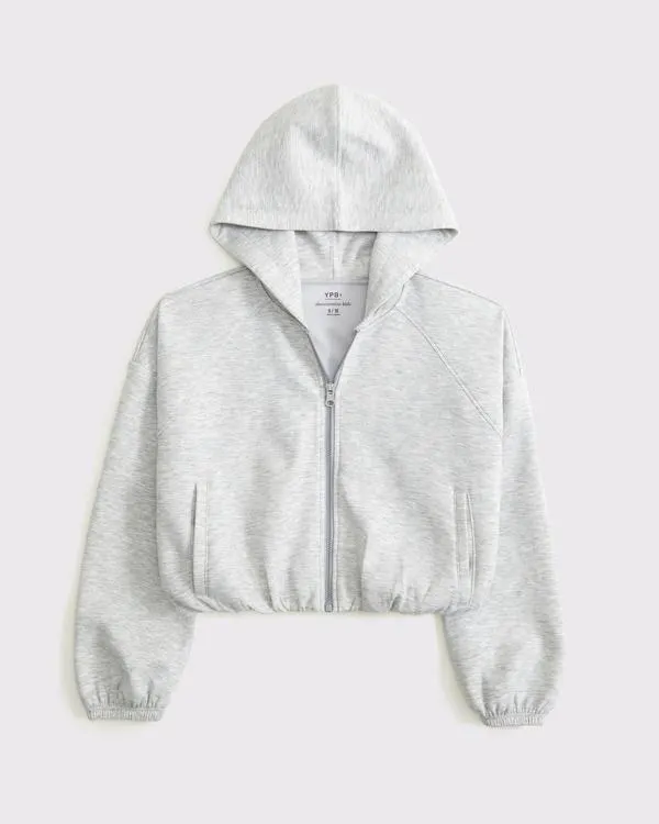 ypb neoknit bubble hem full-zip hoodie