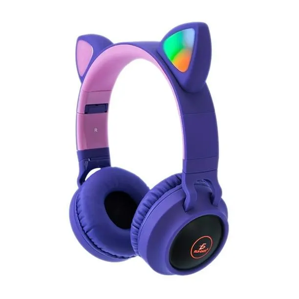 Audífonos Diadema Bluetooth Con Orejas Gato Aux 3.5 Mm Micro Sd Ele-Gate VZ-EARBT44PU