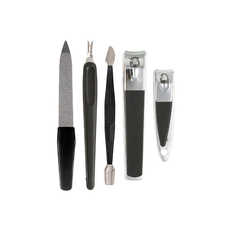 Set De Manicure Con Estuche Negro 5 Piezas