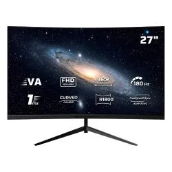 Monitor Gamer Curvo Acteck Andromeda MAG27Y LED 27", 1920x1080 Full HD, G-Sync/FreeSync, 200Hz, HDMI/DisplayPort, Negro