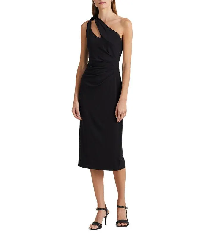 Vestido de cóctel midi liso Ziazan Mujer