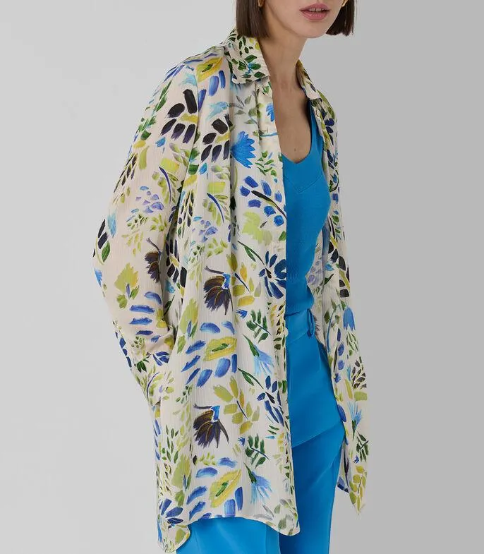 Camisa estampada de manga larga Mujer